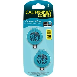 Autóillatosító, mini diffúzer, 2*3 ml, CALIFORNIA SCENTS &quot;Ocean Wave&quot;