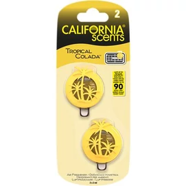 Autóillatosító, mini diffúzer, 2*3 ml, CALIFORNIA SCENTS &quot;Tropical Colada&quot;