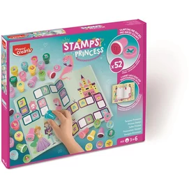 Nyomdázó készlet, foglalkoztató füzettel, MAPED CREATIV &quot;Stamps&quot;, hercegnő