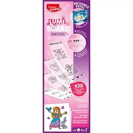 Kreatív rajzkészlet, kiegészítő sablon, MAPED CREATIV &quot;Lumi Board&quot;, tündérmese