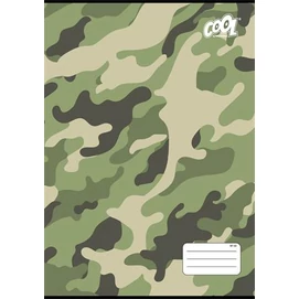 Füzet, tűzött, A4, kockás, 32 lap, COOL BY VICTORIA &quot;Camouflage&quot;, &quot;87-32&quot;