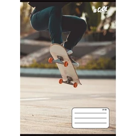 Füzet, tűzött, A5, vonalas, 32 lap, 4-8. osztály, COOL BY VICTORIA, &quot;Skateboard&quot;, &quot;21-32&quot;