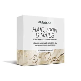 Étrend-kiegészítő tabletta, 54 tabletta, BIOTECH USA &quot;Hair, Skin &amp; Nails&quot;