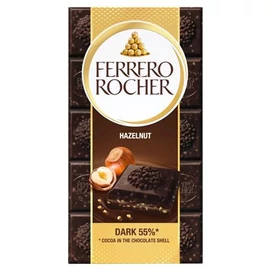 Étcsokoládé, 90 g, FERRERO ROCHER &quot;Prémium&quot;, mogyorós töltelékkel