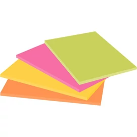 Öntapadó jegyzettömb, 152x101 mm, 4x45 lap, 3M POSTIT &quot;Super Sticky&quot;, vegyes színek
