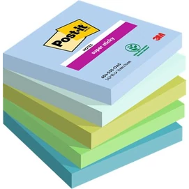 Öntapadó jegyzettömb, 76x76 mm, 5x90 lap, 3M POSTIT &quot;Super Sticky Oasis&quot;, vegyes színek