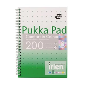 Spirálfüzet, A5, vonalas, 100 lap, PUKKA PAD &quot;Irlen Jotta Green&quot;