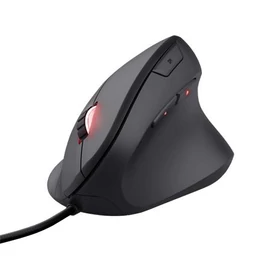 Egér, vezetékes, optikai, vertikális, gaming, LED, TRUST &quot;GXT144 Rexx&quot;, fekete