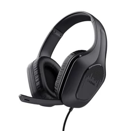 Fejhallgató, mikrofonnal, gaming, TRUST &quot;GXT415 Zirox&quot;, fekete