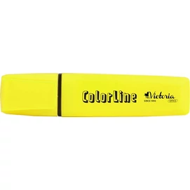 Szövegkiemelő, 1-5 mm, VICTORIA OFFICE, &quot;ColorLine&quot;, sárga