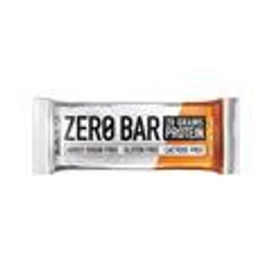 Fehérjeszelet, gluténmentes, 50g, BIOTECH USA &quot;Zero Bar&quot;, csokoládé-karamell
