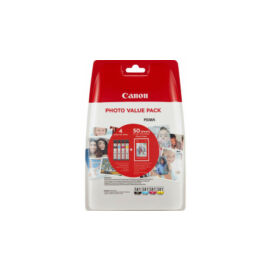 Canon® CLI-581 BCMY eredeti 4db-os tintapatron multipakk+50db fotópapír (2106C005)