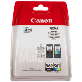 Canon® PG-560/CL-561 eredeti (fekete+színes) tintapatron multipakk, ~180/180 oldal (pg560cl561)