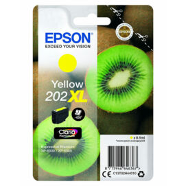 EPSON 202XL (T02H4)  sárga XL EREDETI tintapatron, ~650 oldal