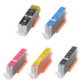 Canon -hoz, 5db-os ™ PGI-570XL / CLI-571XL CHIPES utángyártott tintapatron PAKK ~3360 oldalas