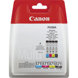 Canon® CLI-571BCMY eredeti 4db-os tintapatron multipakk, ~1374 oldal*