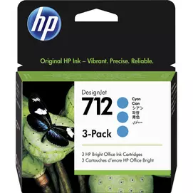 HP 3ED77A Patron 3Pack cián 29ml No.712 (Eredeti)
