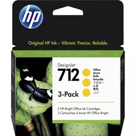 HP 3ED79A Patron 3Pack sárga 29ml No.712 (Eredeti)