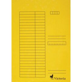 Pólyás dosszié, karton, A4, VICTORIA OFFICE, sárga