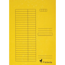 Pólyás dosszié, karton, A4, VICTORIA OFFICE, sárga