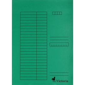 Pólyás dosszié, karton, A4, VICTORIA, zöld (5db) (Nem lefűzős.)