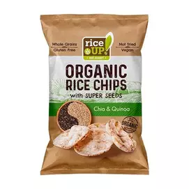 Barnarizs chips, 25 g, RICE UP &quot;Bio&quot;, chia maggal és quinoával