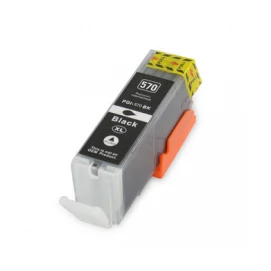 Canon -hoz, ™ PGI-570XL BK (fekete) CHIPES utángyártott tintapatron (~500 oldal, 22ml)