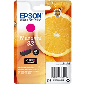 EPSON Nr.33 (T3343) magenta EREDETI tintapatron, ~300 oldal ► Legális! ◄