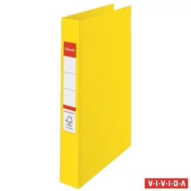 Gyűrűs könyv, 2 gyűrű, 42 mm, A4, PP, ESSELTE &quot;Standard&quot;, Vivida sárga