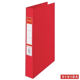 Gyűrűs könyv, 4 gyűrű, 42 mm, A4, PP, ESSELTE &quot;Standard&quot;, Vivida piros