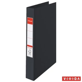 Gyűrűs könyv, 4 gyűrű, 42 mm, A4, PP, ESSELTE &quot;Standard&quot;, Vivida fekete