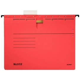 Függőmappa, gyorsfűzős, karton, A4, LEITZ &quot;Alpha&quot;, piros