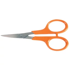 Olló, körömvágó, 10 cm, hajlított, FISKARS &quot;Classic&quot;, narancssárga