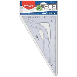 Háromszög vonalzó, műanyag, 60°, 25 cm, MAPED "Geometric"