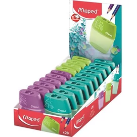 Hegyező display, kétlyukú, tartályos, MAPED &quot;Shaker&quot;, vegyes színek (szín nem választható)