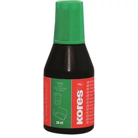 Bélyegzőfesték, 28 ml, KORES, zöld