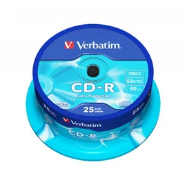 CD-R lemez, 700MB, 52x, 25 db, hengeren, VERBATIM &quot;DataLife&quot;