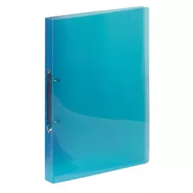 Gyűrűs könyv, 2 gyűrű, 25 mm, A4, PP, VIQUEL "Propyglass", kék
