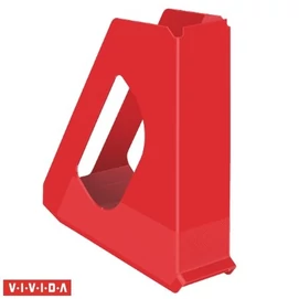 Iratpapucs, műanyag, 68 mm, ESSELTE &quot;Europost&quot;, Vivida piros