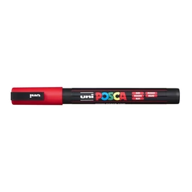 Dekormarker, 0,9-1,3 mm, UNI &quot;Posca PC-3M&quot;, piros