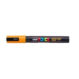 Dekormarker, 0,9-1,3 mm, UNI &quot;Posca PC-3M&quot;, ragyogó sárga
