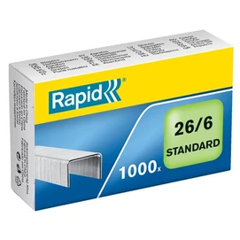 Tűzőkapocs, 26/6, horganyzott, RAPID &quot;Standard&quot;