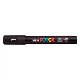 Dekormarker, 1,8-2,5 mm, UNI &quot;Posca PC-5M&quot;, fekete
