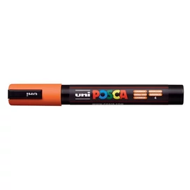 Dekormarker, 1,8-2,5 mm, UNI &quot;Posca PC-5M&quot;, narancssárga