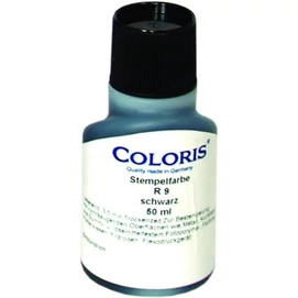 Bélyegzőfesték, 50 ml, ipari, univerzális, COLORIS &quot;R9&quot;, fekete
