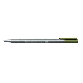 Tűfilc, 0,3 mm, STAEDTLER &quot;Triplus 334&quot;, olivazöld