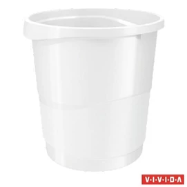 Papírkosár, 14 liter, ESSELTE &quot;Europost&quot;, Vivida fehér