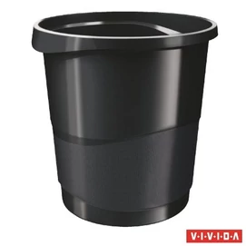 Papírkosár, 14 liter, ESSELTE &quot;Europost&quot;, Vivida fekete