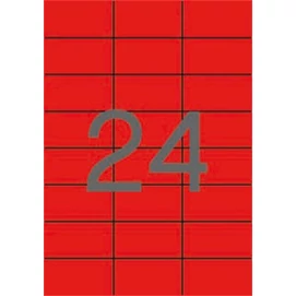 Etikett, 70x37 mm, színes, APLI, piros, 480 etikett/csomag