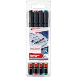 Alkoholos marker készlet, OHP, 1 mm, EDDING &quot;142 M&quot;, 4 különböző szín